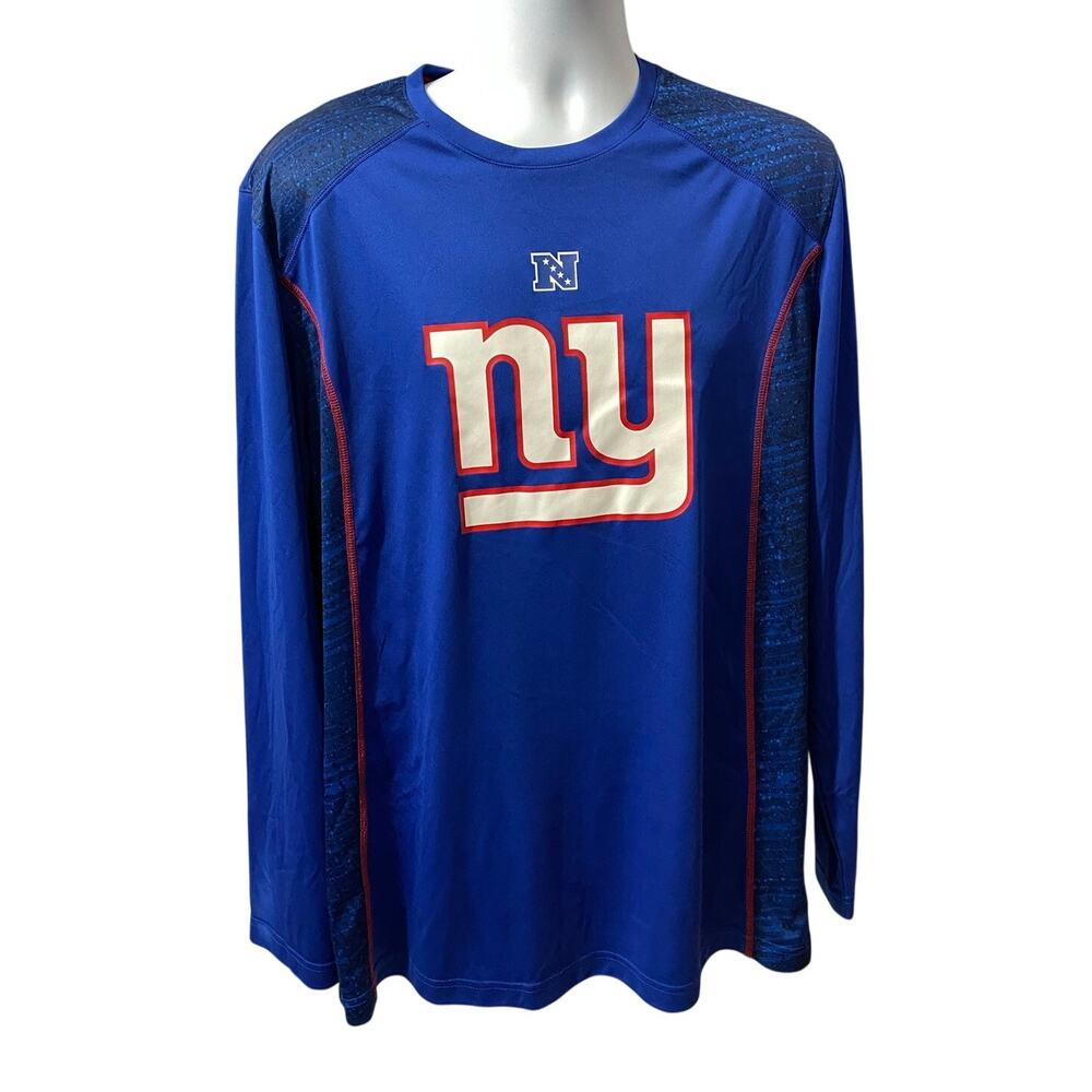 NEW YORK GIANTS LONG SLEEVE SHIRT — NFL Team Apparel TX3 Cool Blue XL